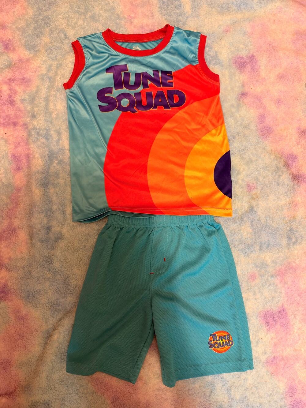 Looney Tunes Space Jam "Tune Squad 2-Piece Athletic Tank Top & Shorts Jersey Set